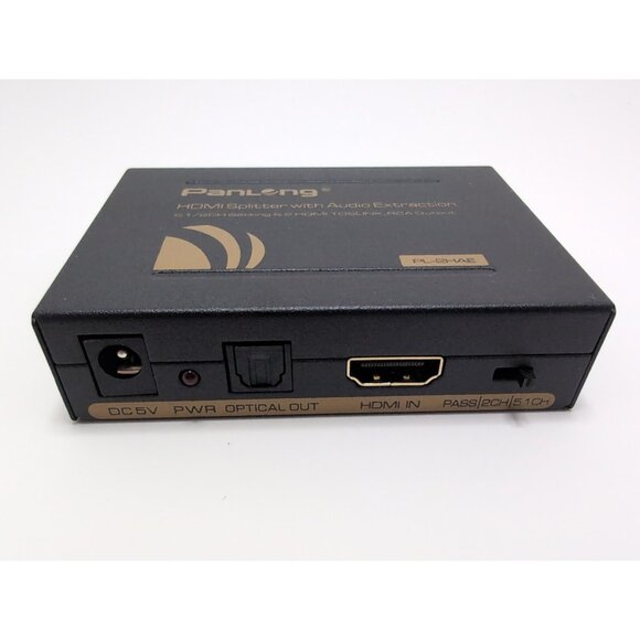 Panlong HDMI 1x2 Splitter with 5.1/2CH Toslink RCA Audio Extraction - Picture 2 of 10